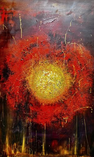 Eruption d'Amour by Chrystèle Ferron (Nasca), Painting for Sale on Select