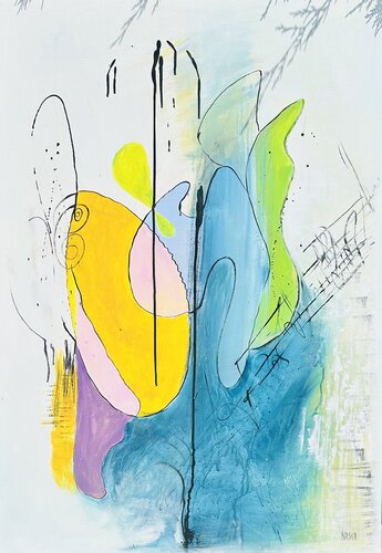 Douceur by Chrystèle Ferron (Nasca), Painting for Sale on Select