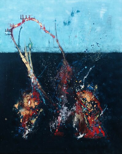 Monde invisible by Chrystèle Ferron (Nasca), Painting for Sale on Select