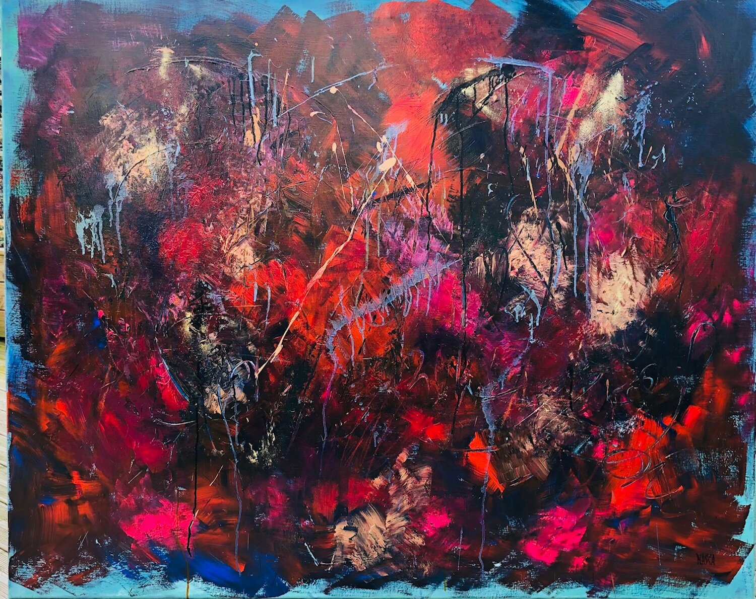 Renaissance Chrystèle Ferron (Nasca) Original painting for sale