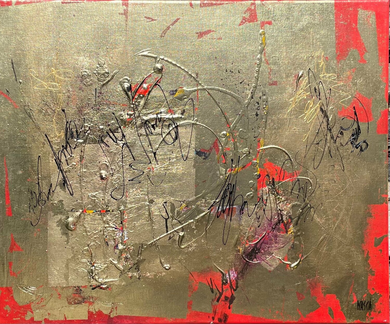 Millésime 2022 "  Le nouvel Age d'or " Chrystèle Ferron (Nasca) Original painting for sale