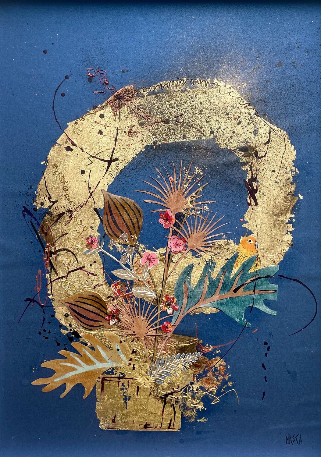 Femme vie liberté Chrystèle Ferron (Nasca) Original painting for sale