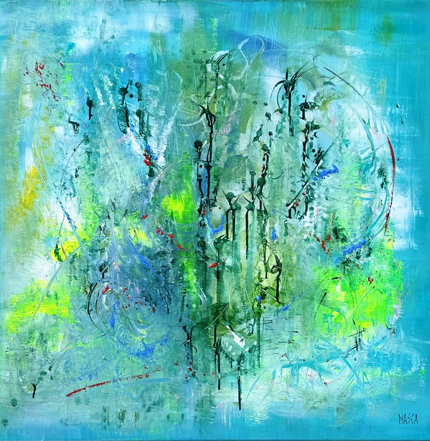 Haute vibration Chrystèle Ferron (Nasca) Original painting for sale