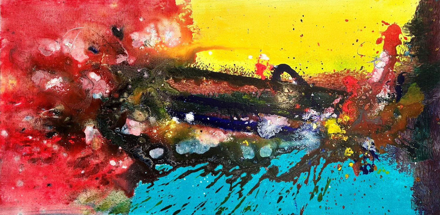 Energie de la terre 2 Chrystèle Ferron (Nasca) Original painting for sale