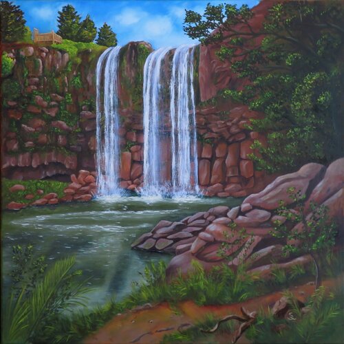 Whangarei Falls by Steffi Rodigas, Painting for Sale on Select