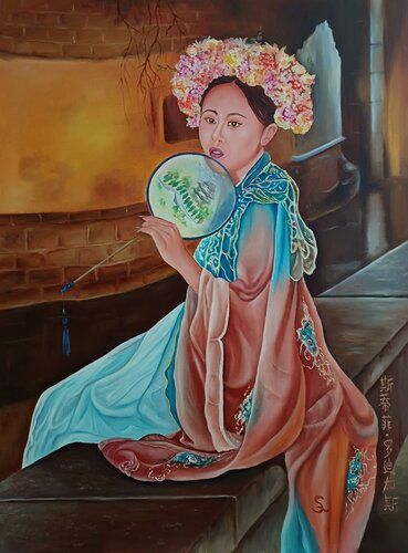 Woman from Jinan by Steffi Rodigas, Painting for Sale on Select