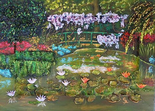 Monets Garten by Steffi Rodigas, Painting for Sale on Select