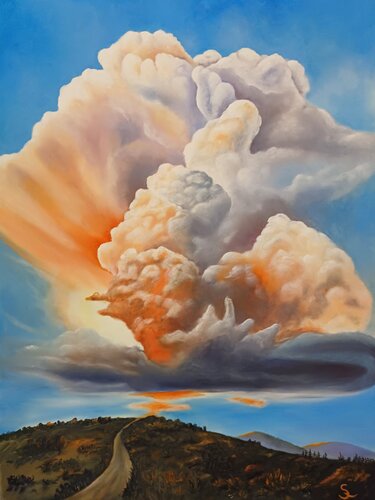 Wolkenmacht by Steffi Rodigas, Painting for Sale on Select