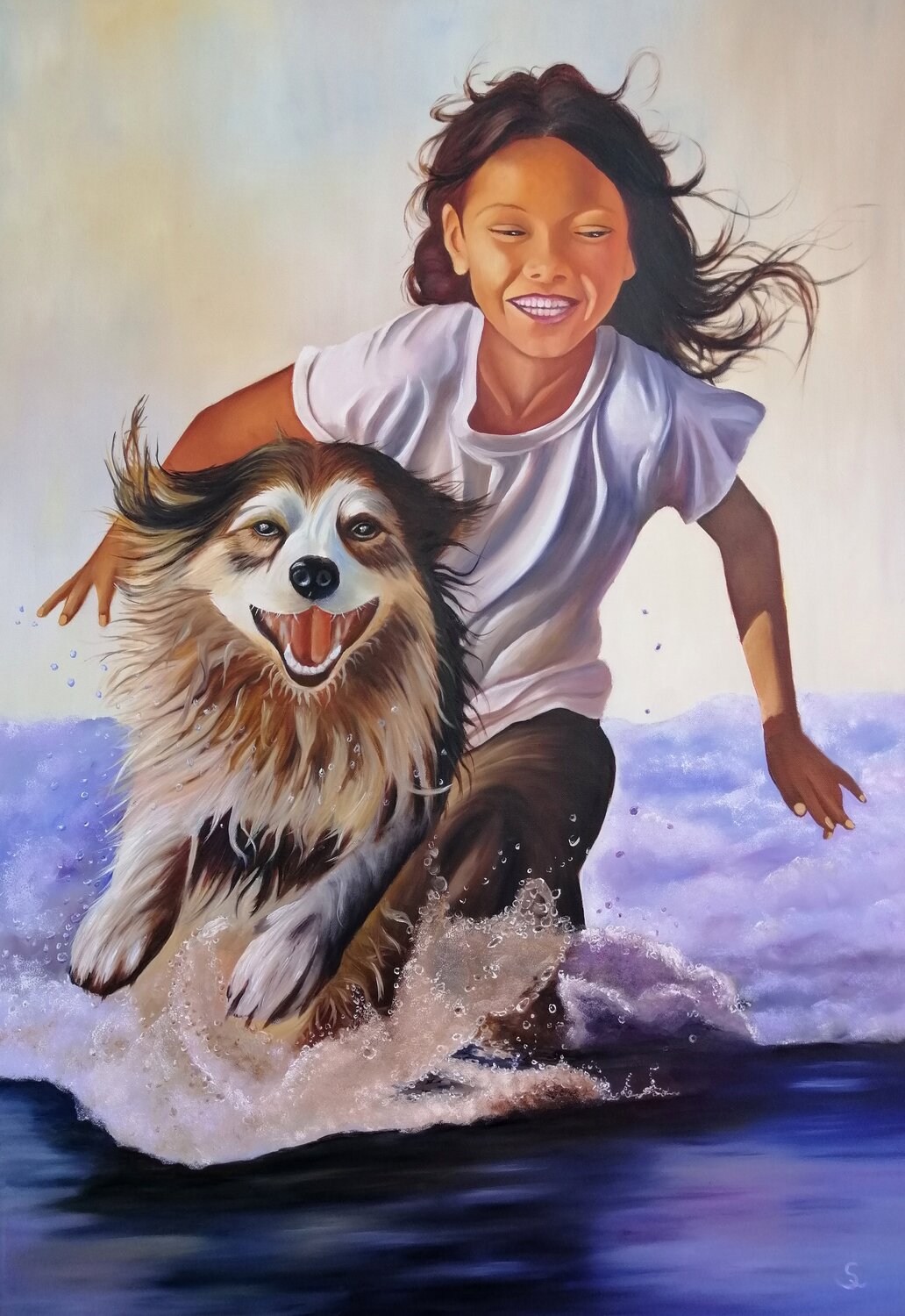 Freundschaft Steffi Rodigas Original painting for sale