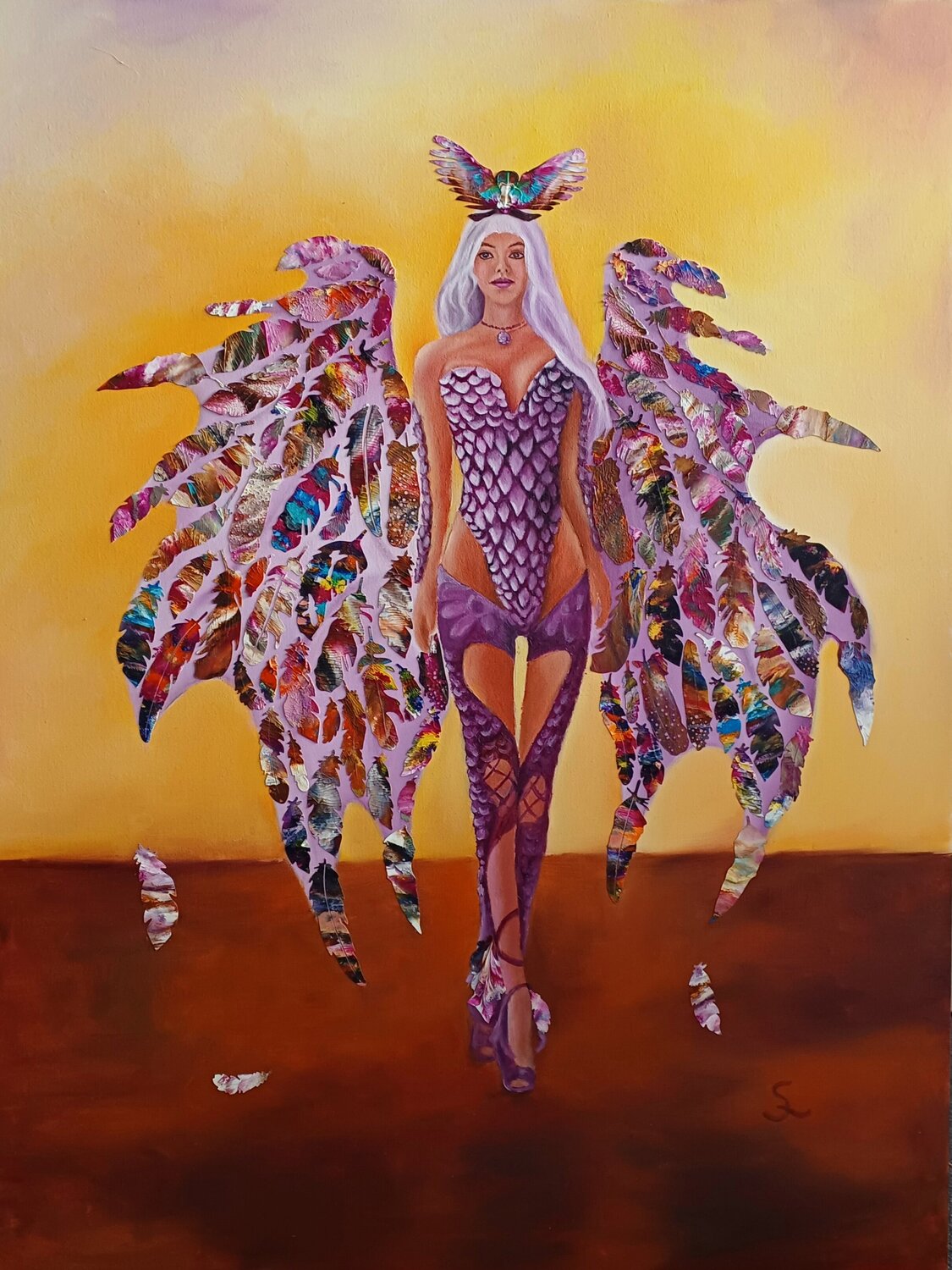 Dragonlady Steffi Rodigas Original painting for sale