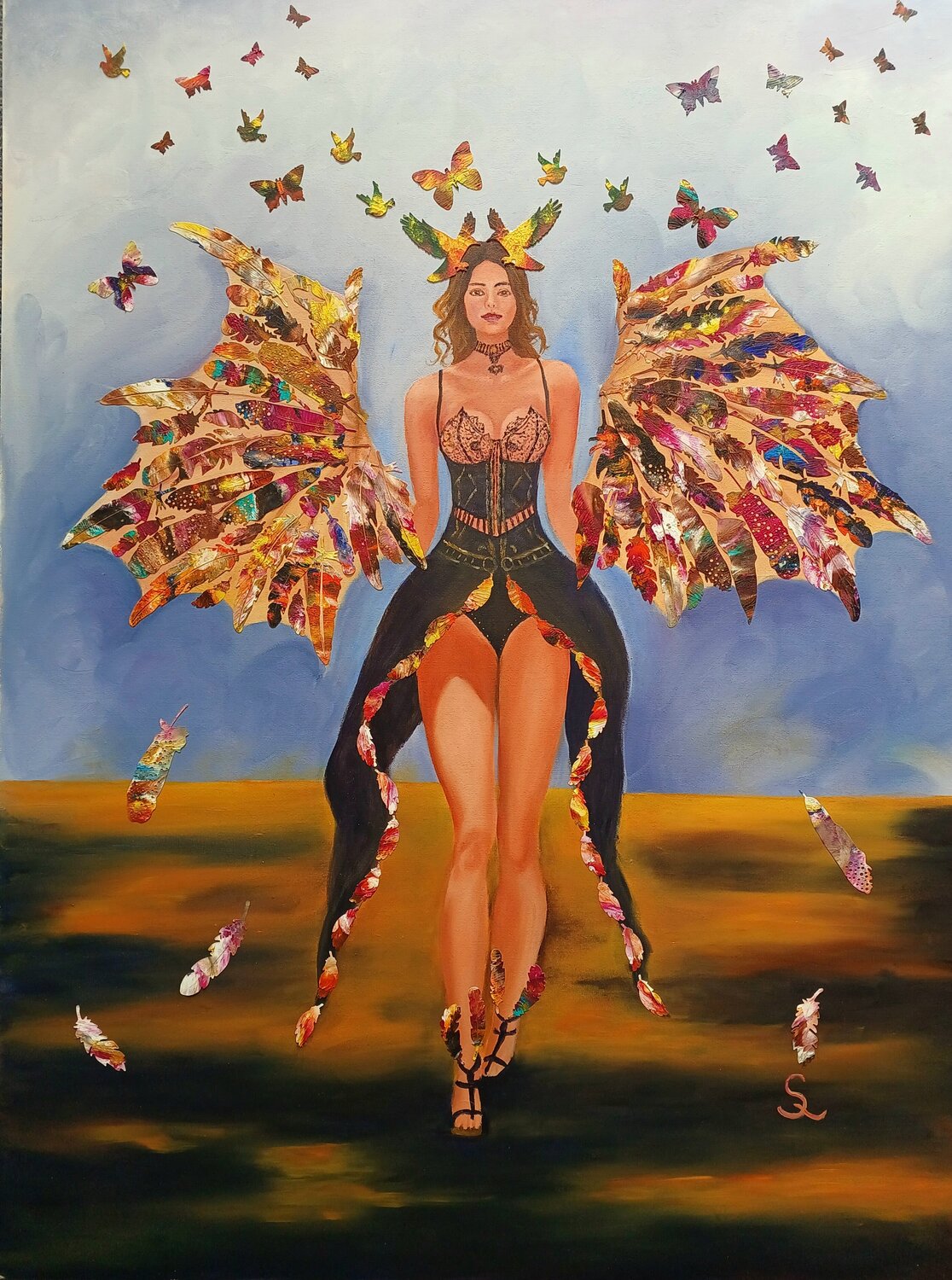Dragonlady II Steffi Rodigas Original painting for sale