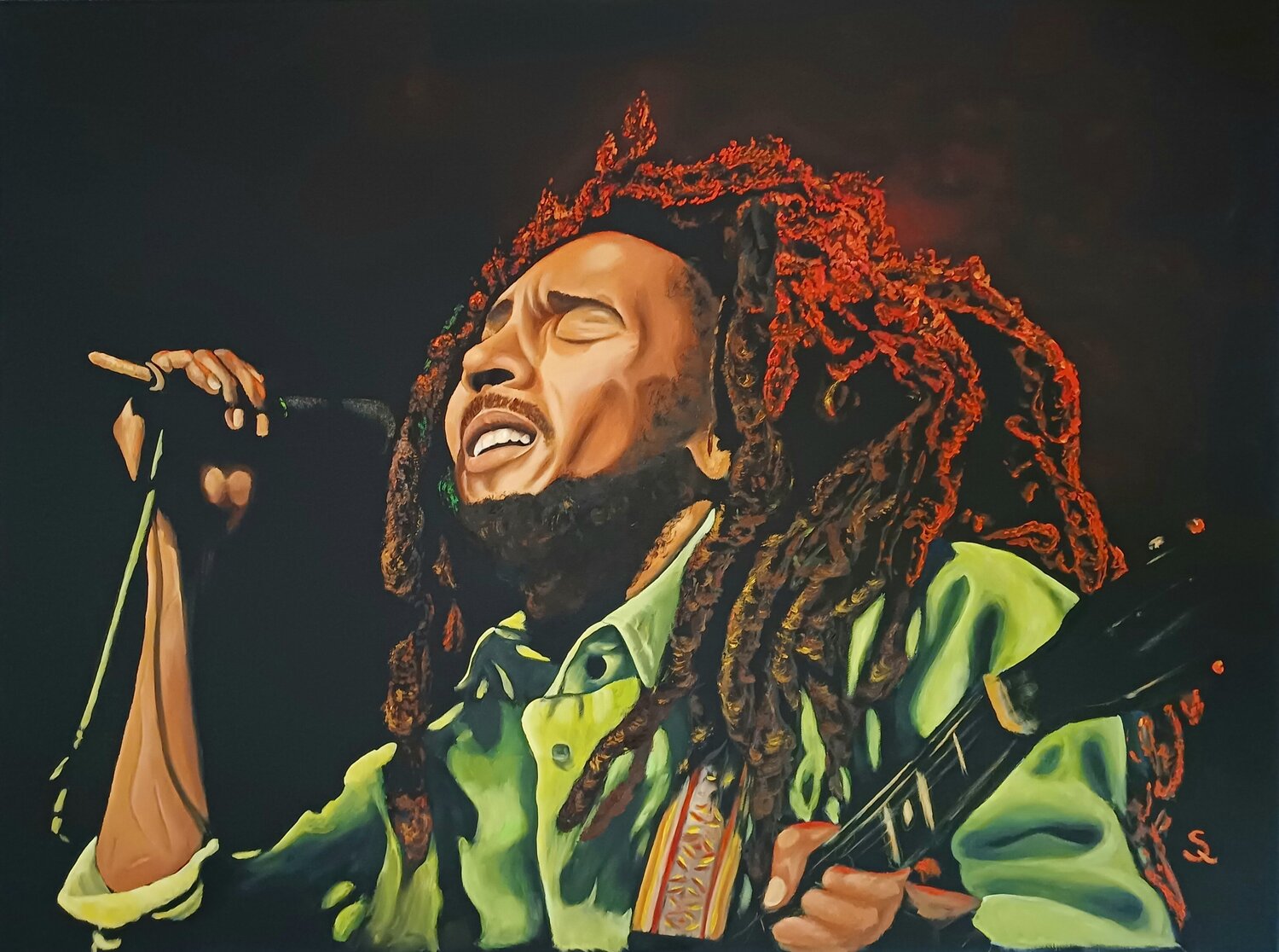 Bob Marley Steffi Rodigas Original painting for sale