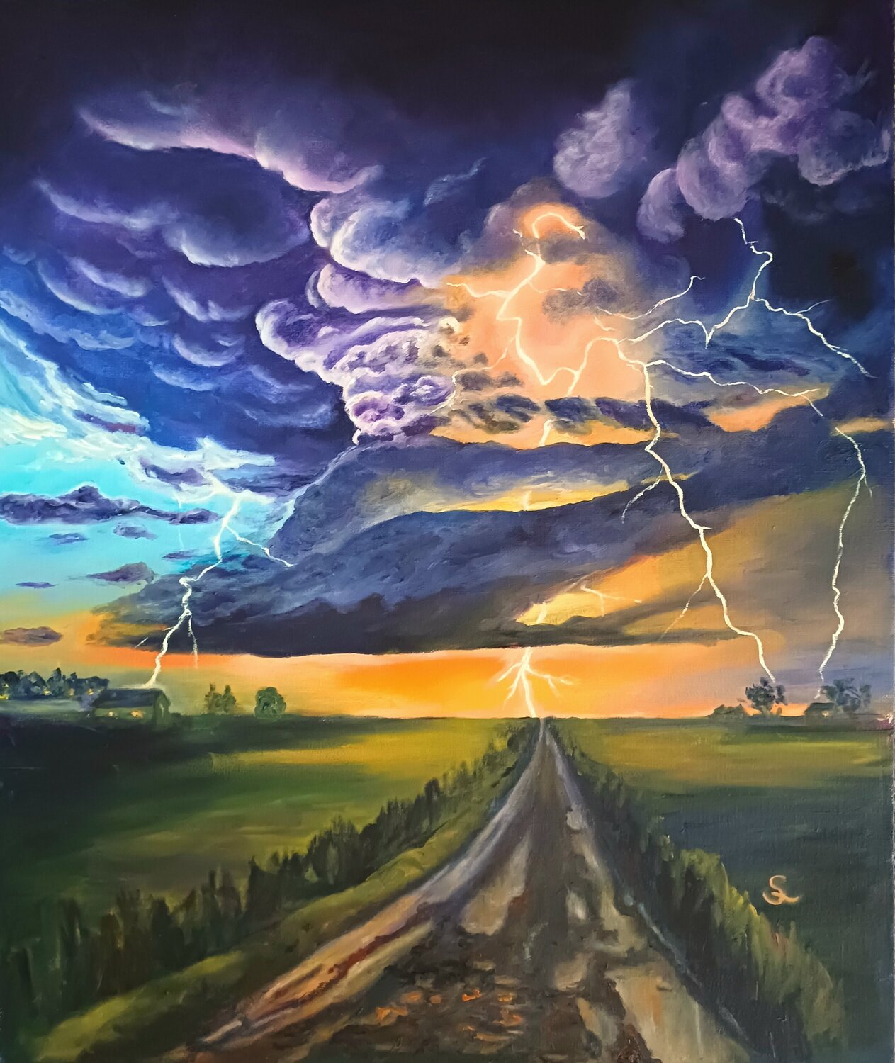 Gewitterstimmung Steffi Rodigas Original painting for sale