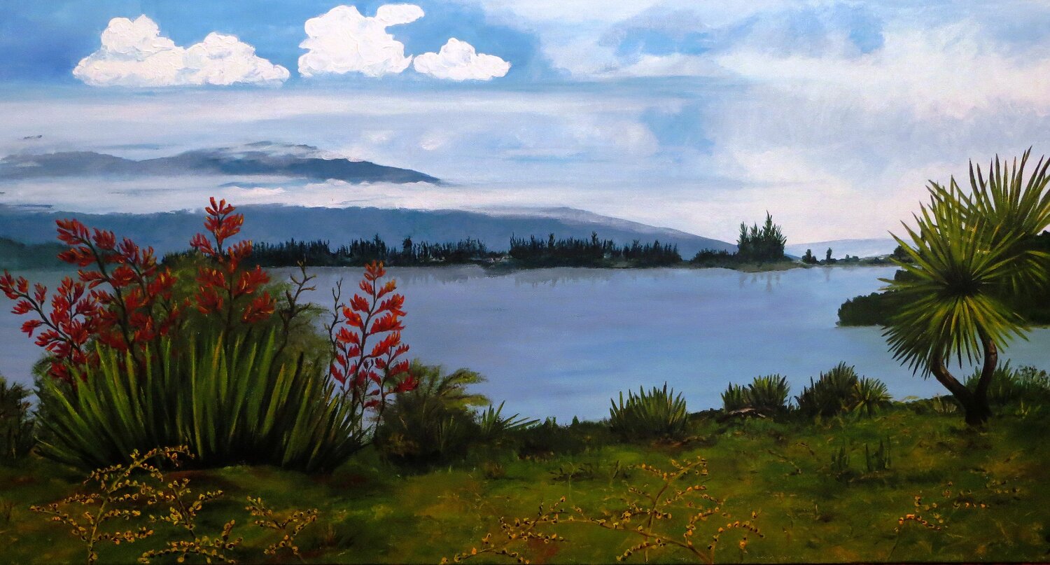 Lake Te Anau Steffi Rodigas Original painting for sale