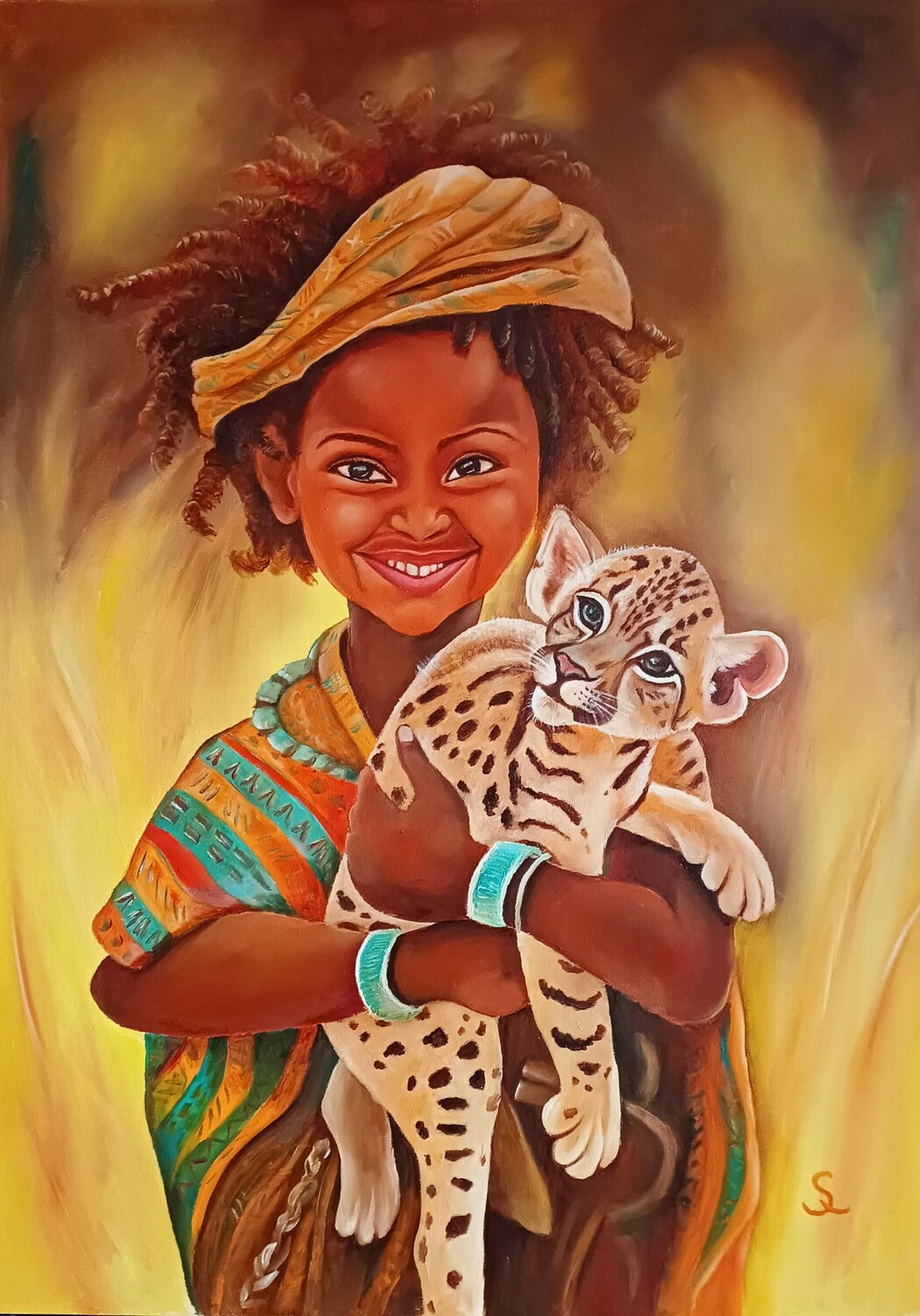 LOVE I Steffi Rodigas Original painting for sale