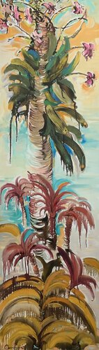 Bright tropical nature - "Tropics" - Impressionism - 2005 by Olga Soloviova, Painting for Sale on Select