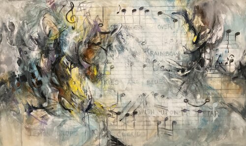 Smooth Jazz -Over The Rainbow by Jeanette Jarville, Painting for Sale on Select