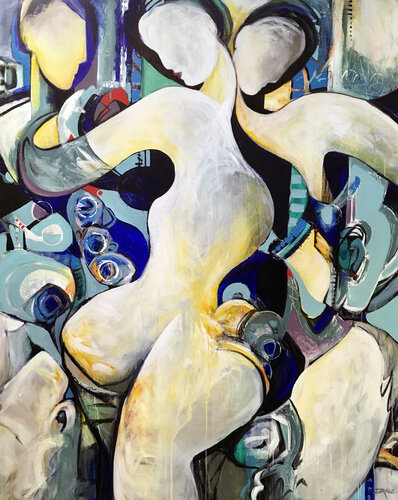 Jazz Trio by Jeanette Jarville, Painting for Sale on Select