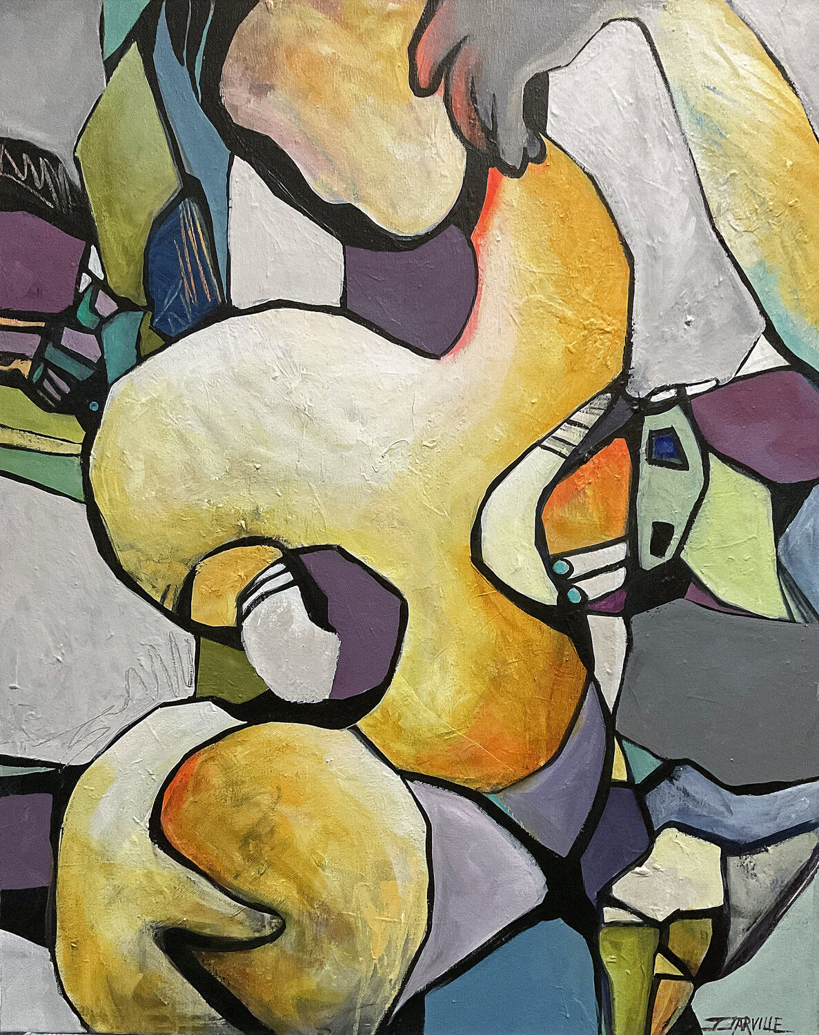 Between A Rock And A Hard Place Jeanette Jarville Original painting for sale