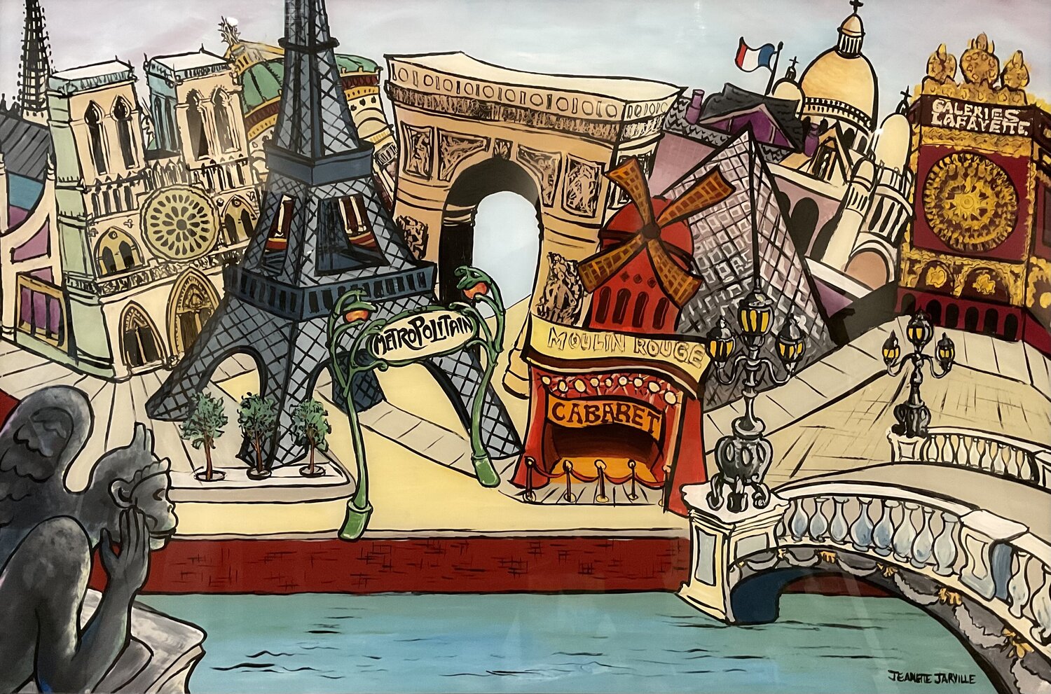 Paris Sights Jeanette Jarville Original painting for sale