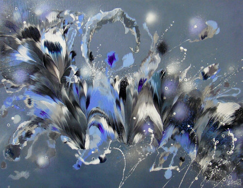 Silver Symphony by Irini Karpikioti, Painting for Sale on Select