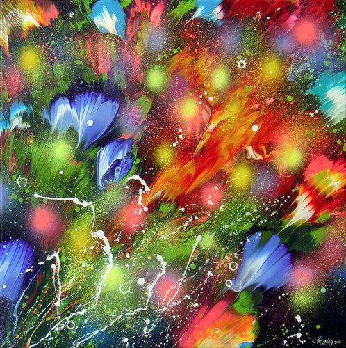 Evening Garden by Irini Karpikioti, Painting for Sale on Select