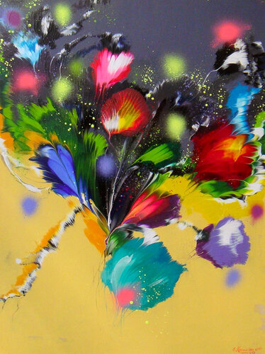 Festive Bouquet by Irini Karpikioti, Painting for Sale on Select