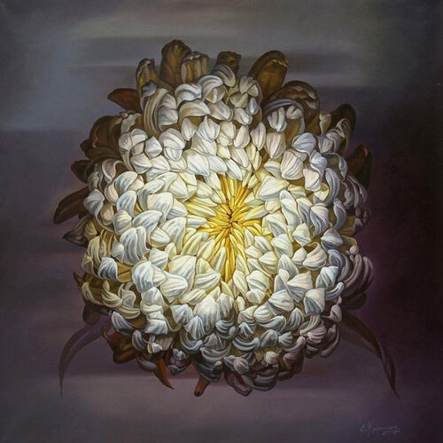 White Flower by Irini Karpikioti, Painting for Sale on Select
