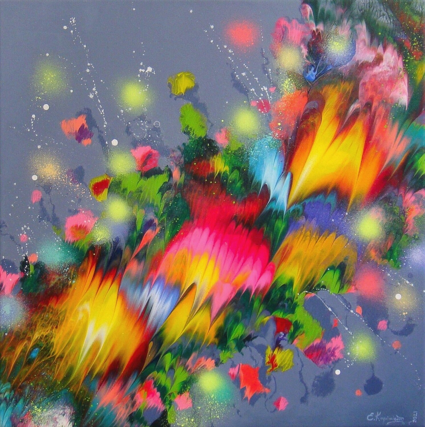 Garden of Eden Irini Karpikioti Original painting for sale