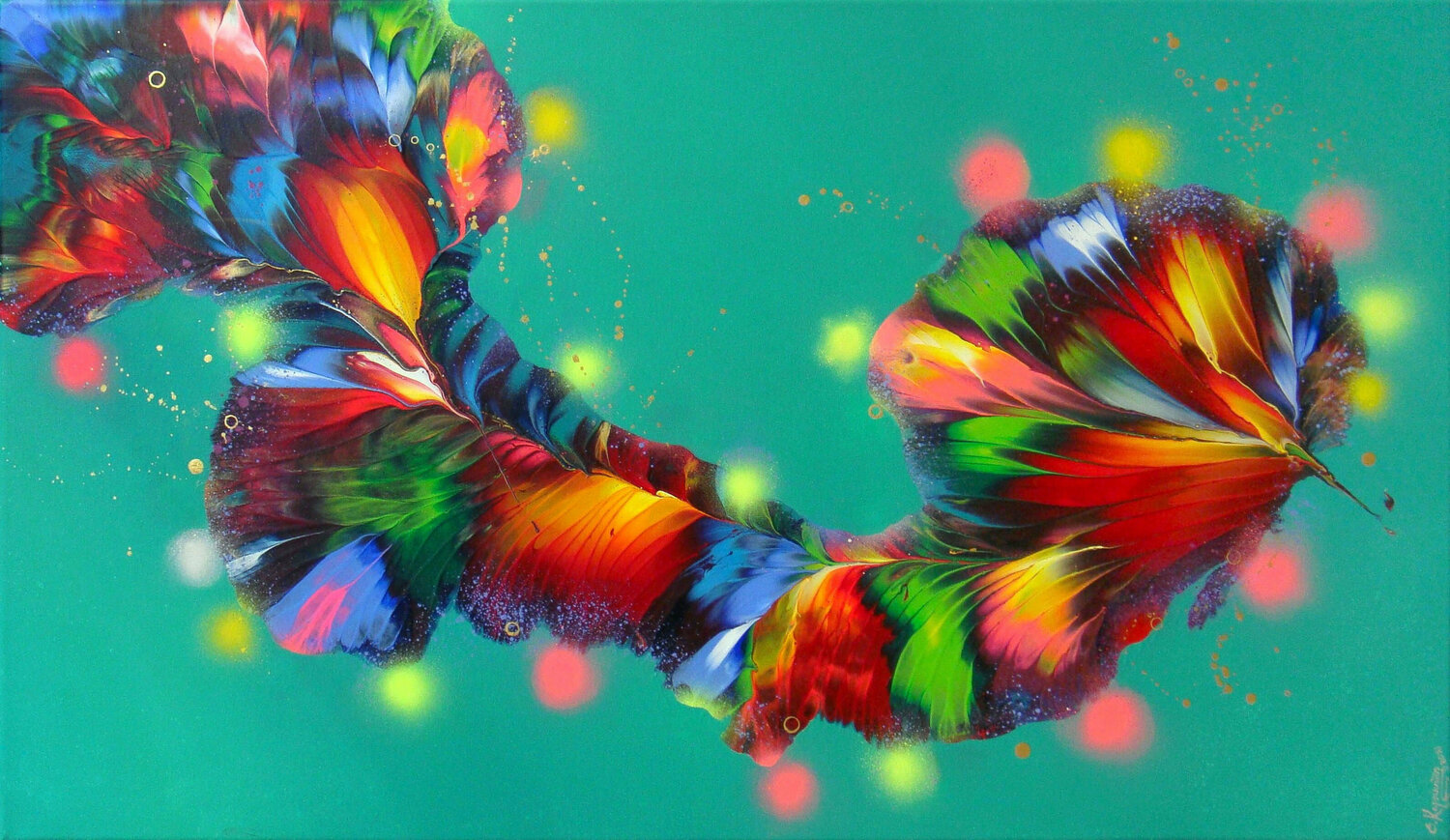 Exotic Flowers Irini Karpikioti Original painting for sale