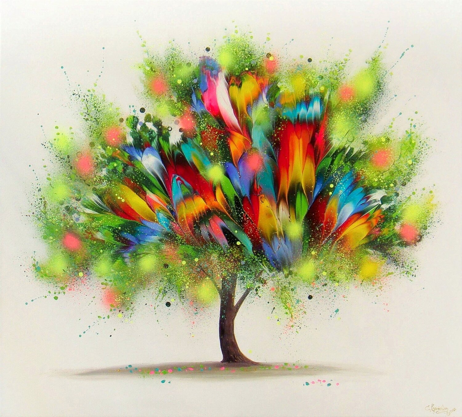 Flowering Tree Irini Karpikioti Original painting for sale
