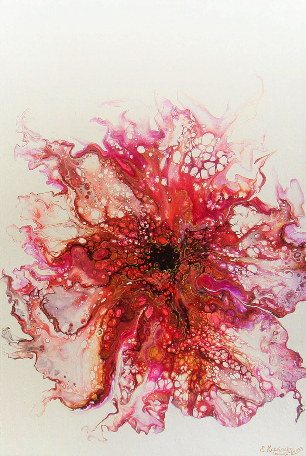 Flower of Love Irini Karpikioti Original painting for sale