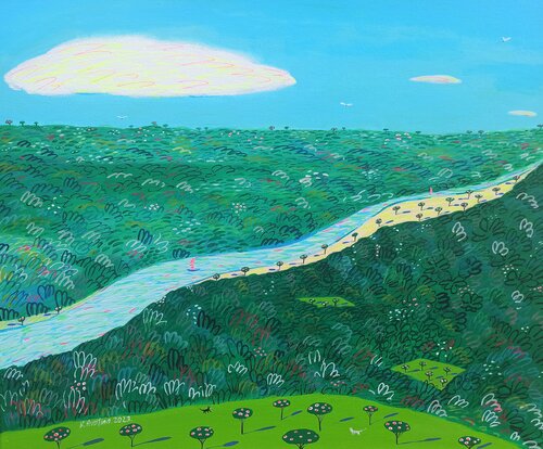 Whispering Woods by Katrina Avotina, Painting for Sale on Select