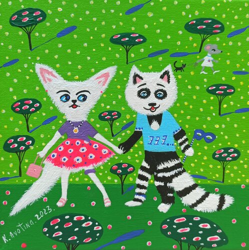 The First Rendez-Vous by Katrina Avotina, Painting for Sale on Select