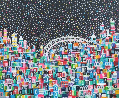 The Silver Bridge by Katrina Avotina, Painting for Sale on Select