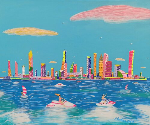 Splashing The Fun by Katrina Avotina, Painting for Sale on Select