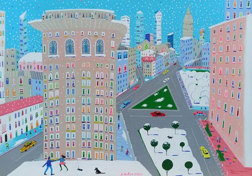 Dancing Where The Snow Can See by Katrina Avotina, Painting for Sale on Select