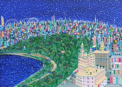Central Park Serenity by Katrina Avotina, Painting for Sale on Select