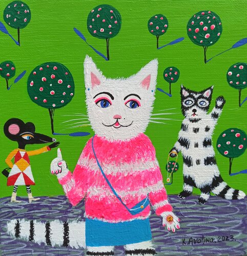#influencers by Katrina Avotina, Painting for Sale on Select