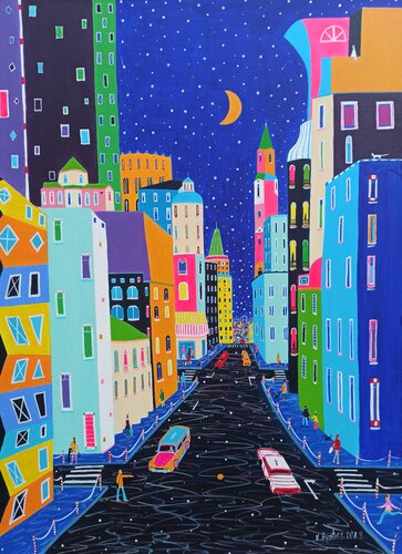 Let's Live The Night! by Katrina Avotina, Painting for Sale on Select