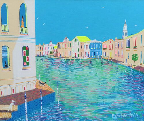 Your Guide In Venice by Katrina Avotina, Painting for Sale on Select