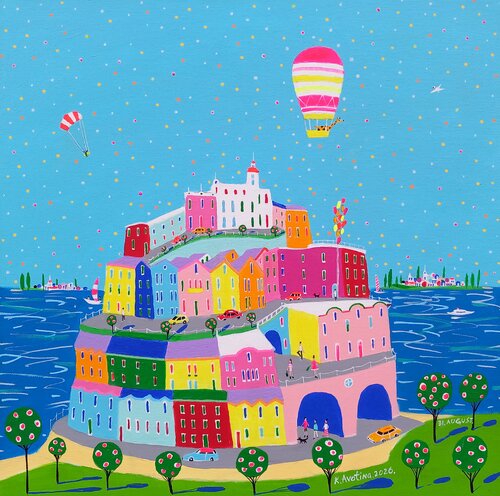 Josephine Discovers Tenby Harbour von Katrina Avotina, Malerei kaufen auf Select