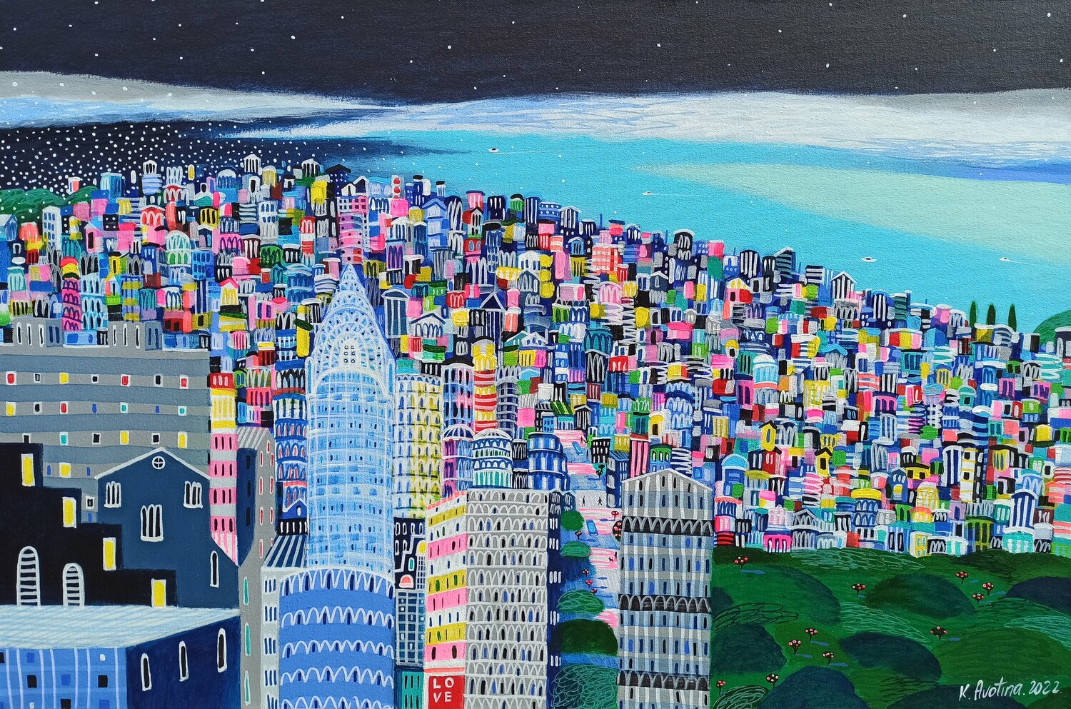 Light Up The World Katrina Avotina Original painting for sale