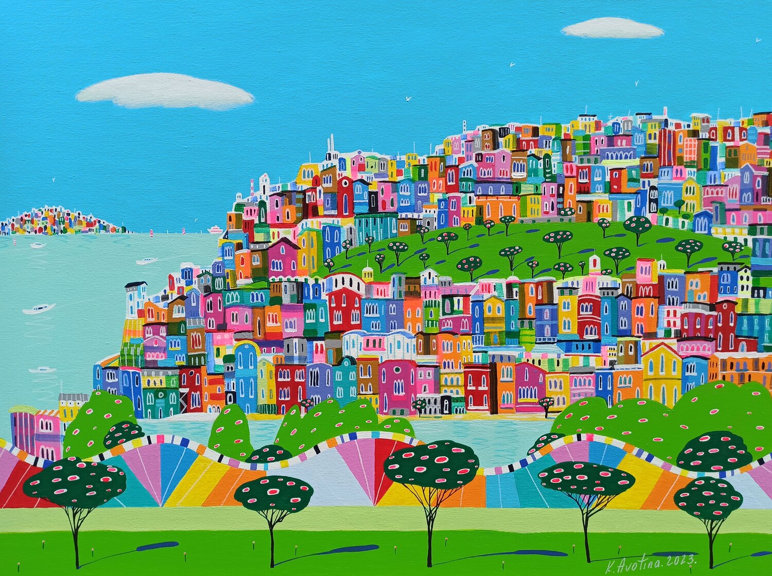 Take A Moment To Relax Katrina Avotina Original painting for sale