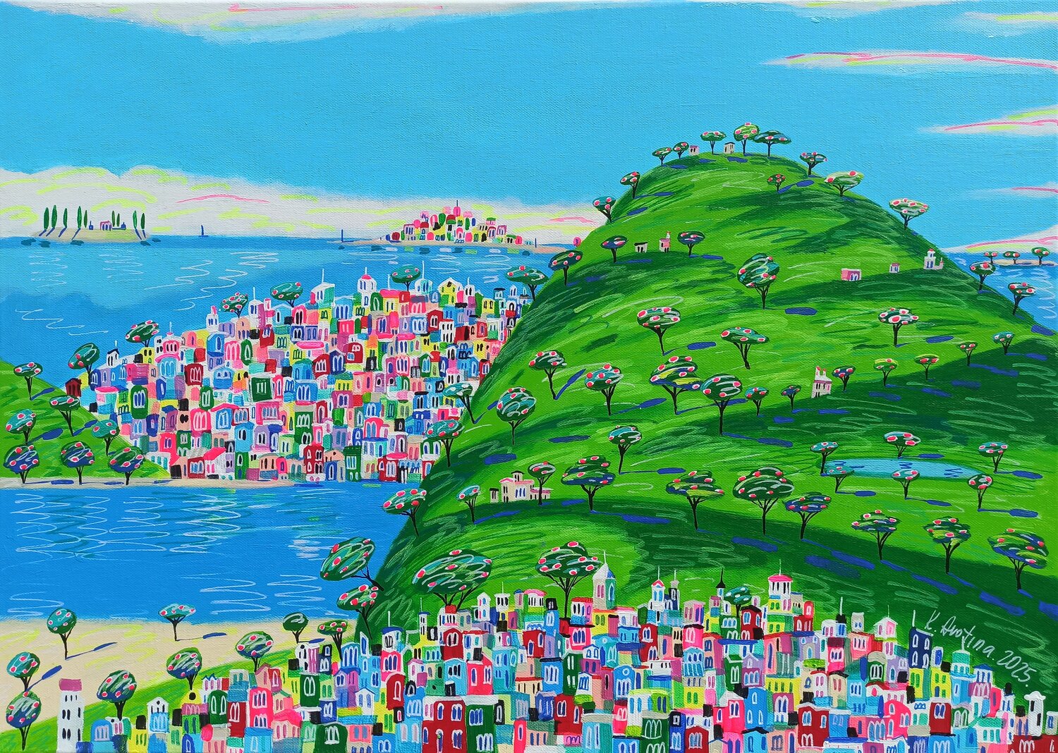 The Valley Of Light & Joy Katrina Avotina Original painting for sale