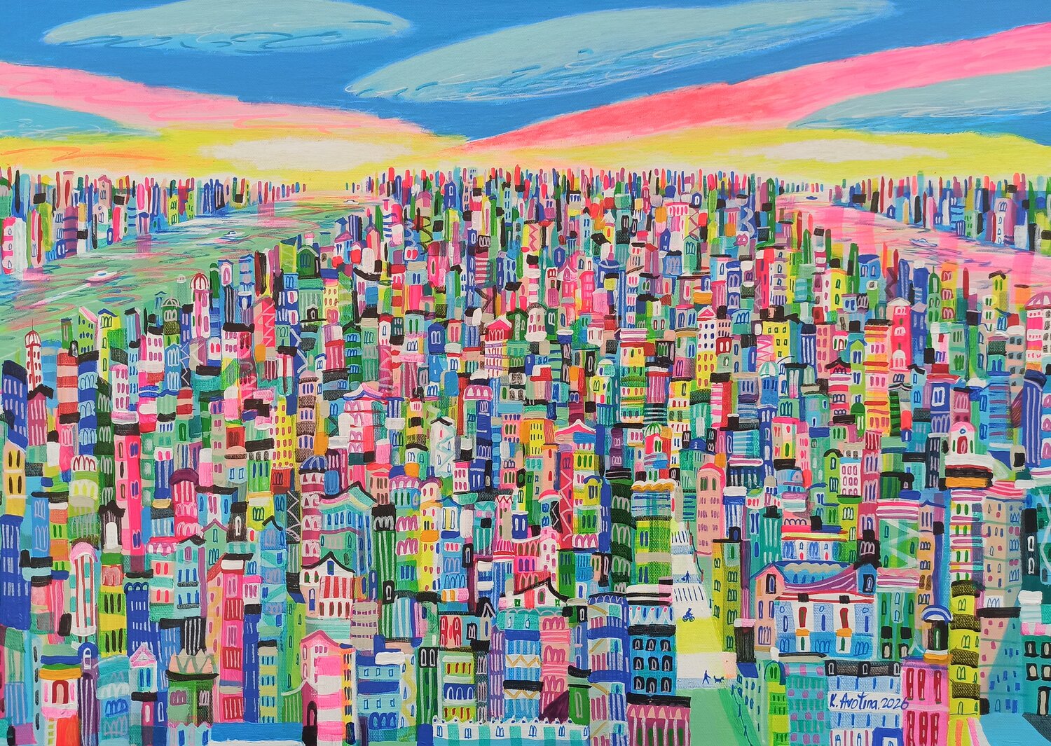 The World We Imagined Katrina Avotina Original painting for sale