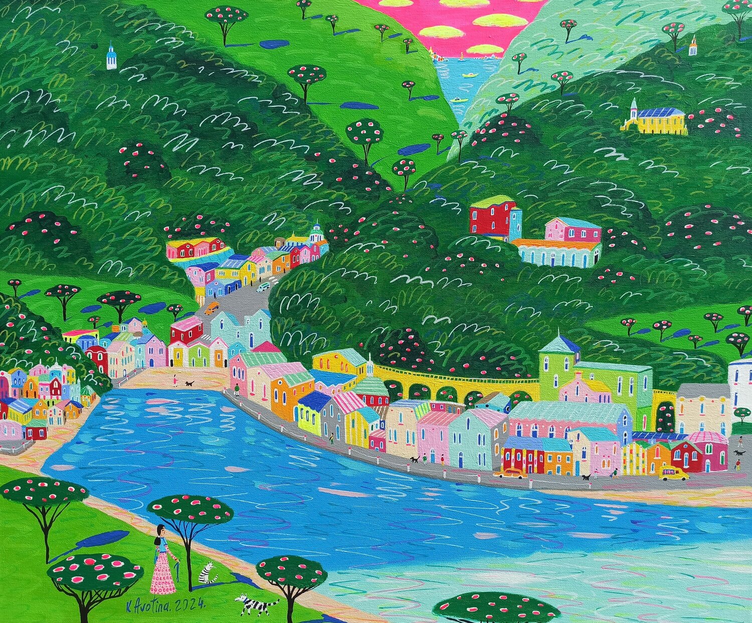 It's Warm & Welcoming Katrina Avotina Original painting for sale