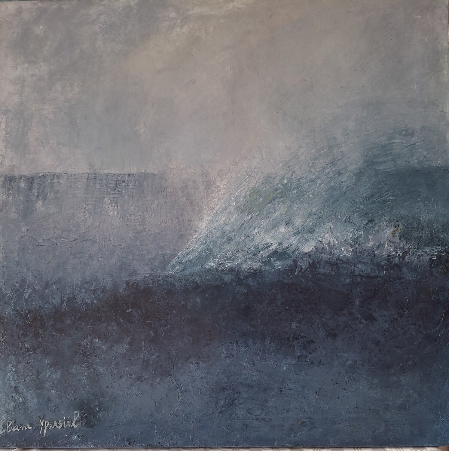 Bourrasque en mer/ contre vents et marées Eliane Ypersiel Original painting for sale