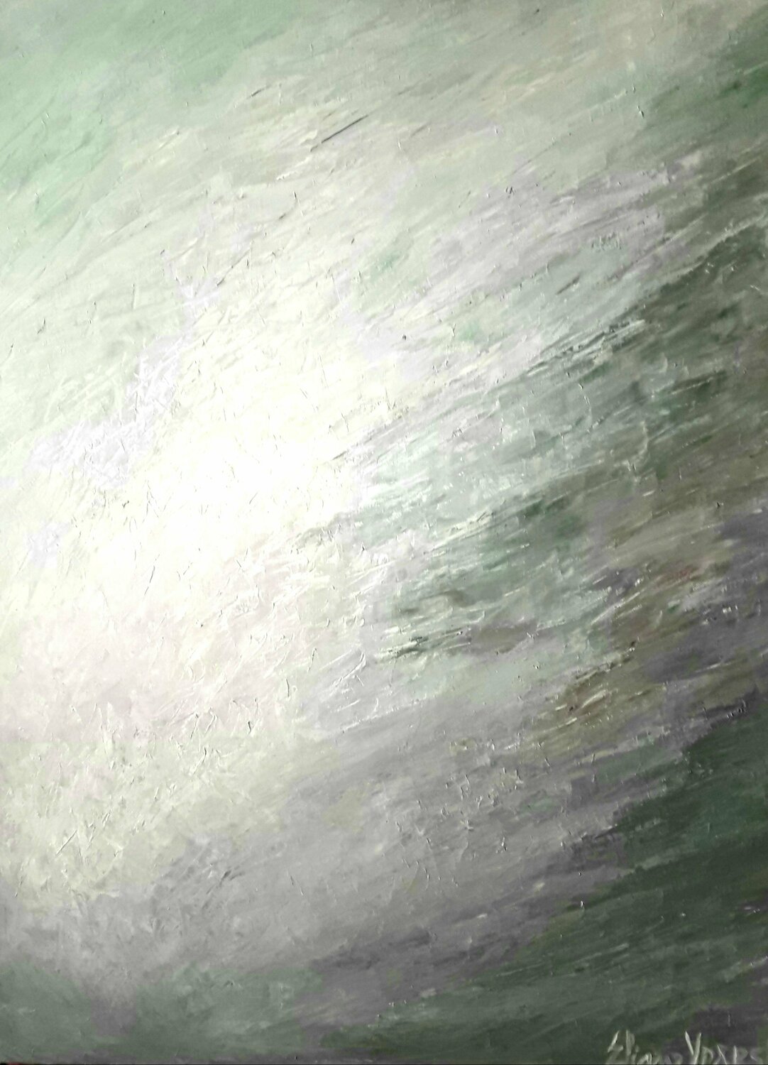 Lumière hivernale Eliane Ypersiel Original painting for sale