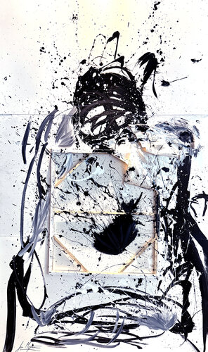 Unconscious Panel – Monumental Abstract Emotional Explosion (Original Series – 1/1) by Juca Maximo, Painting for Sale on Select